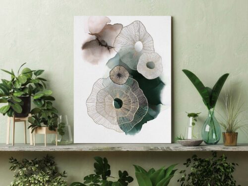 second image preview of Bild “Emerald Golden Molecules”